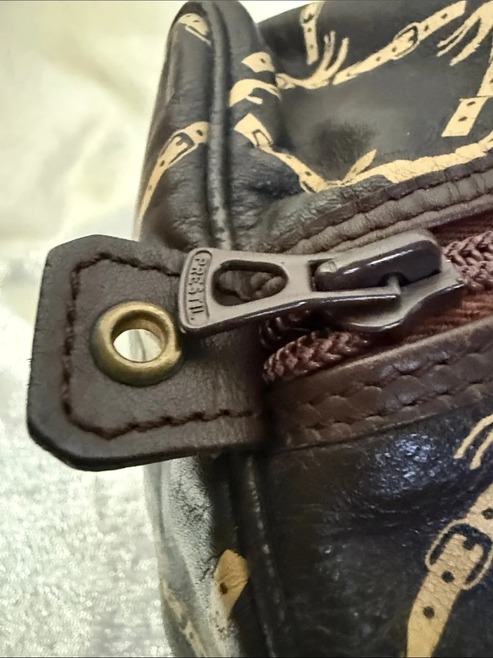 Longchamp Black & Cream Monogram Boston Duffel Bag